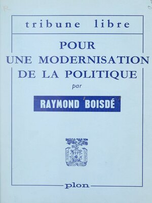 cover image of Pour une modernisation de la politique